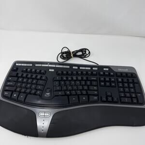 Microsoft 4000 V1.0 KU-0462 Natural Ergonomic Keyboard Tested WORKS